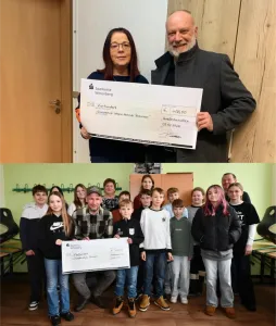 Spendenübergabe der Erlöse vom Mitternachtsturnier!