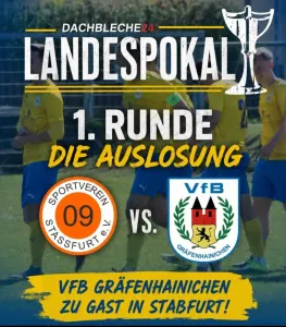 Auslosung Landespokal: VfB reist nach Staßfurt!