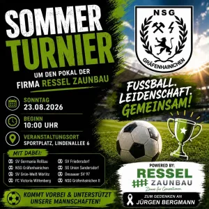 Sommertunier der E-Jugend am 23.08.2026 ab 10:00 Uhr - Sportplatz GHC